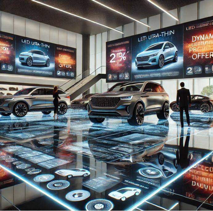 新巴可LED超薄地垫屏 革新汽车营销的科技利器